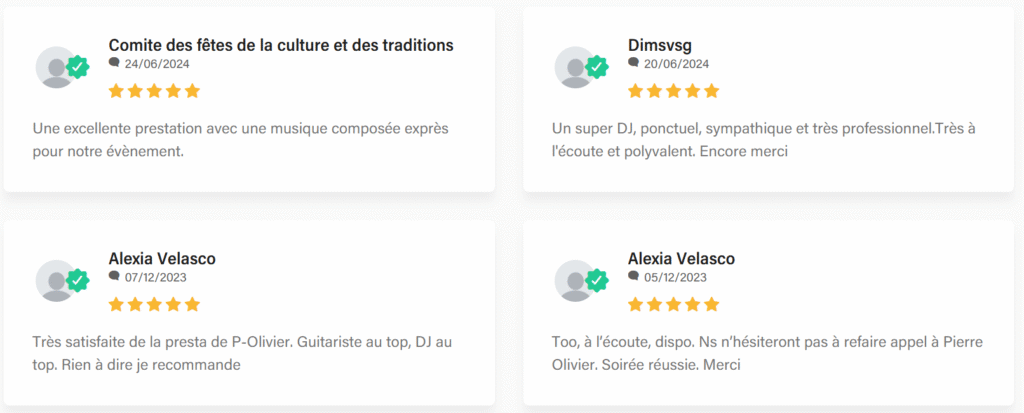 retours de clients de pierre olivier