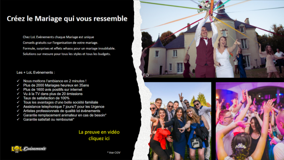 Mariage - Formules Animation - 2025