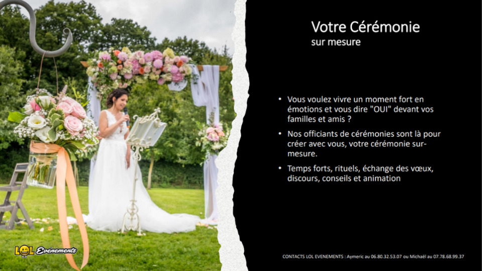 Mariage - Formules Cérémonie - 2025