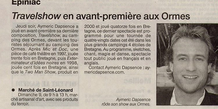 Travelshow en avant-première aux Ormes